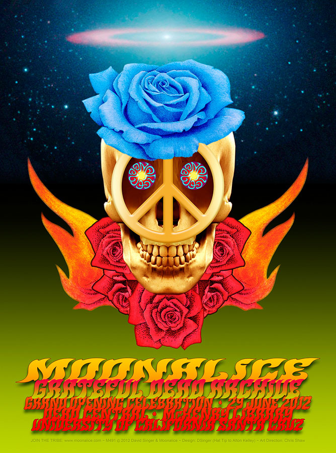 Moonalice at the Grateful Dead Archive poster by David Singer