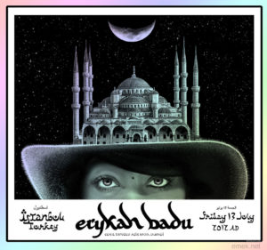 Erykah Badu at Istanbul poster by EMEK, 2012