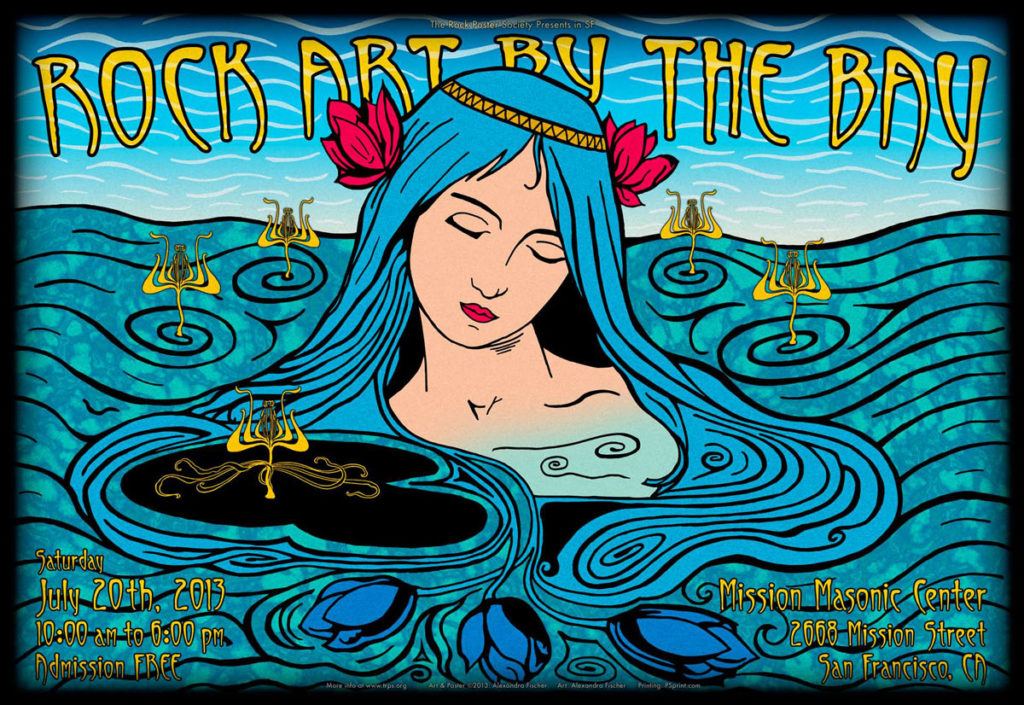 TRPS Rock Art By The Bay 2013 poster by Alexandra Fischer