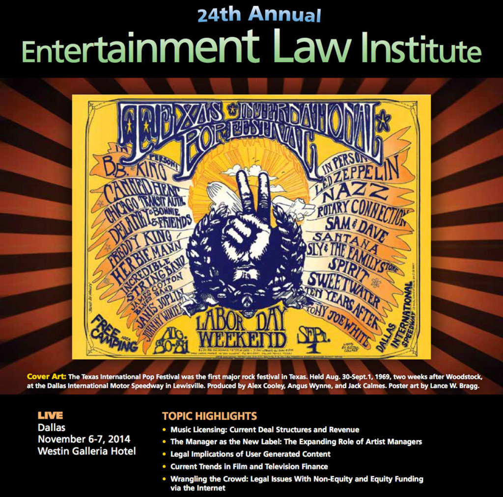 24th Annual Entertainment Law Institute in Dallas