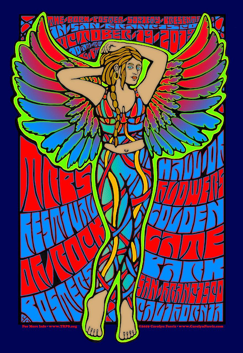 TRPS Festival of Rock Posters 2019 event poster by Carolyn Ferris