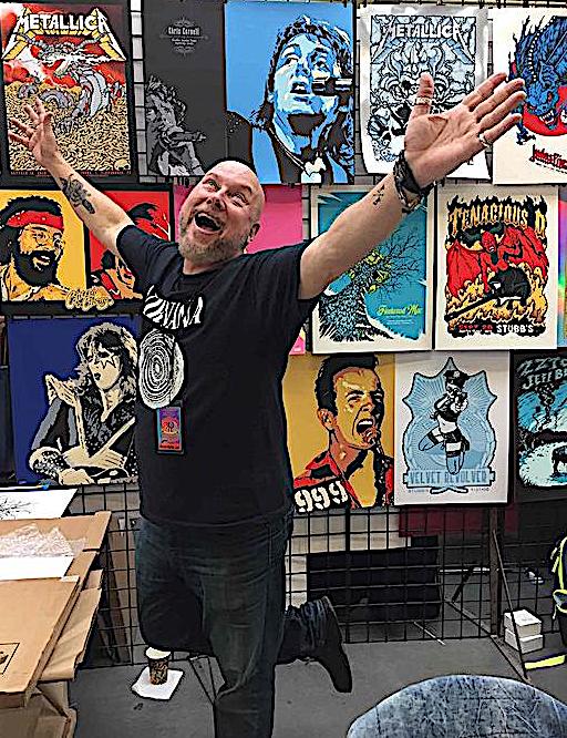 Billy Perkins is one of more than 30 artists scheduled to attend the Festival of Rock Posters on October 19, 2019, in Golden Gate Park.