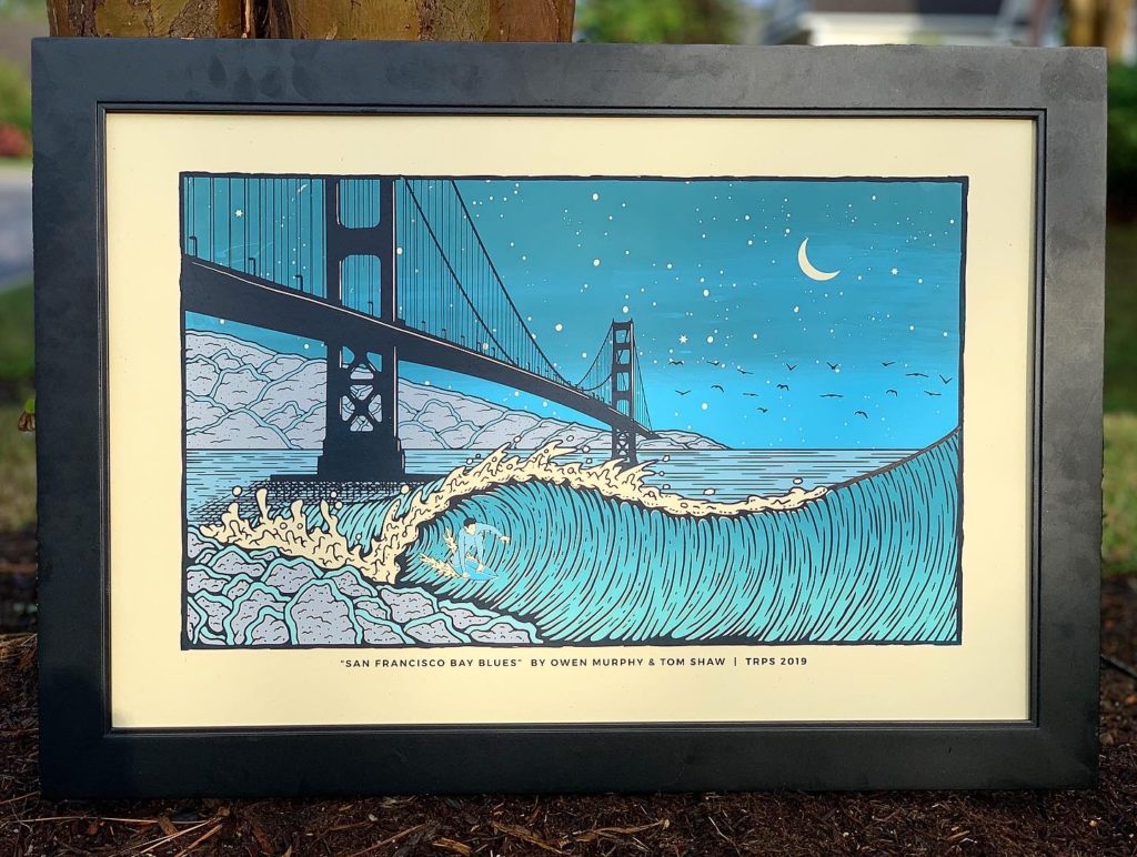 San Francisco Bay Blues poster by Owen Murphy and Tom Shaw - Maila Yellow Kraft