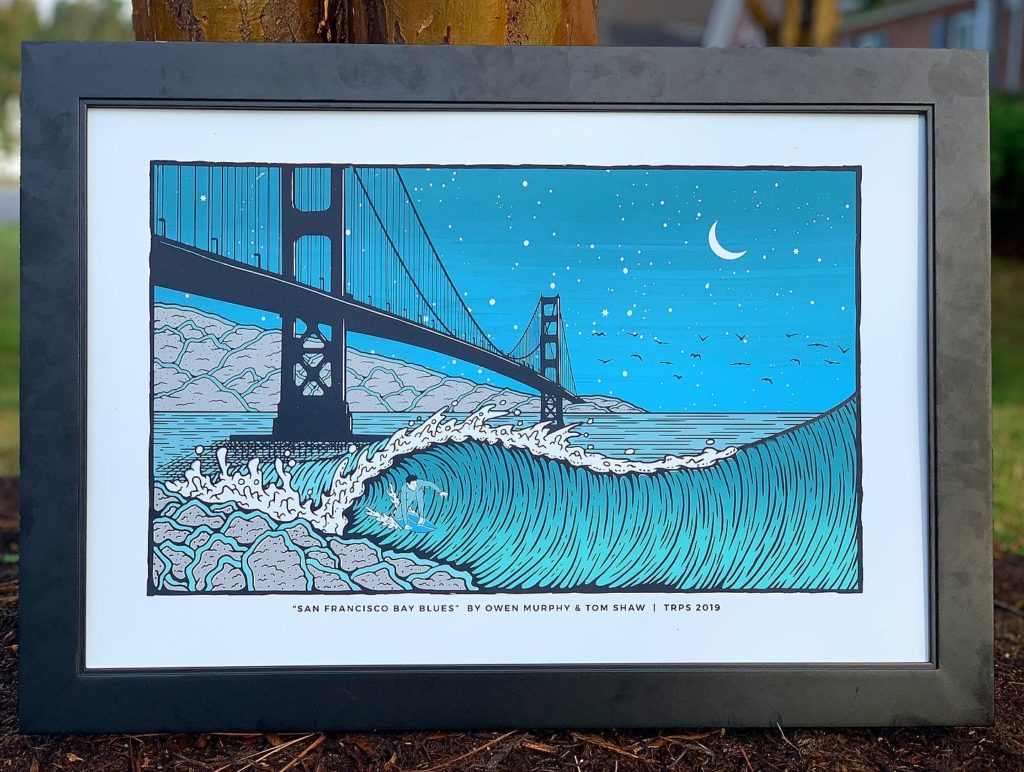 San Francisco Bay Blues poster by Owen Murphy and Tom Shaw - Starch Rain