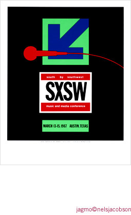 South by Southwest March 13-15, 1987 Austin, TX poster by Jagmo
