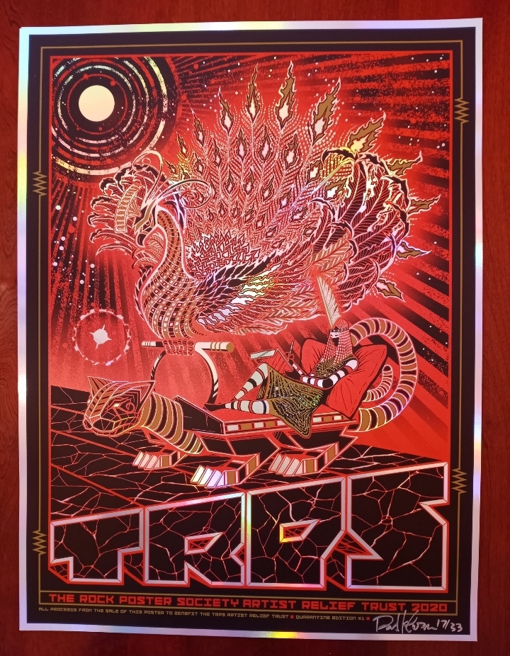The Rock Poster Society Artist Relief Trust 2020 poster by Brad Klausen