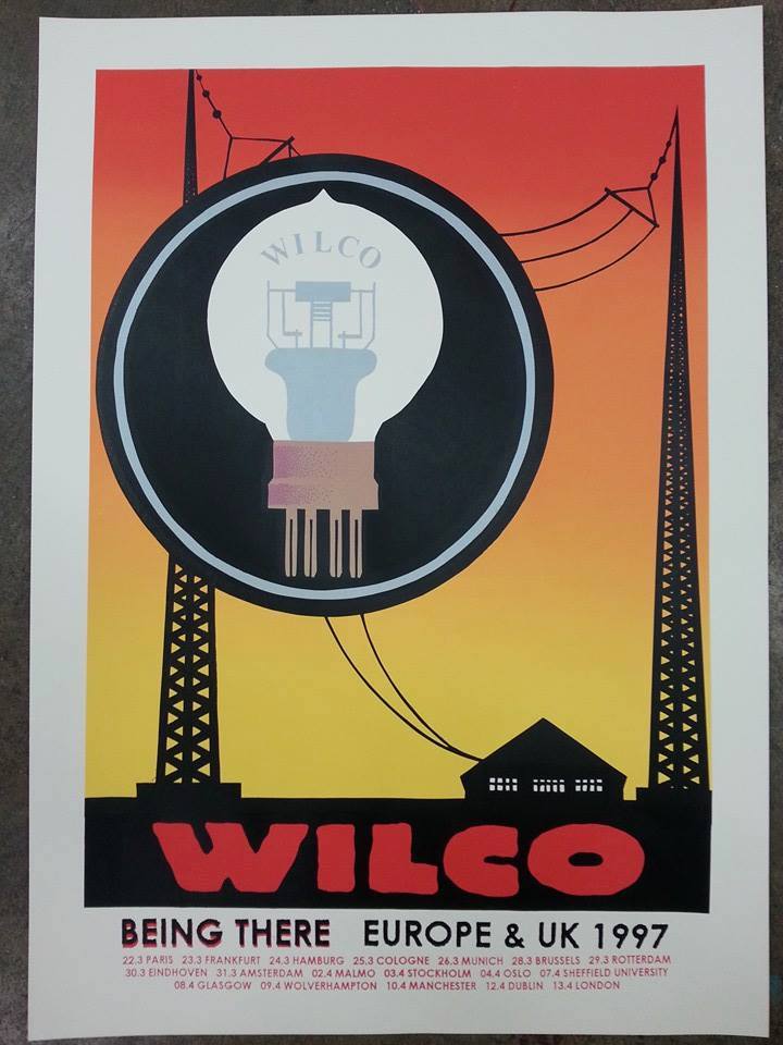 Wilco 1997 Being There Europe & UK rock poster by Steve Walters of Screwball Press