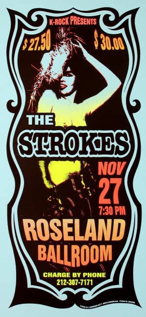 The Strokes 11/27/02 New York City, New York rock poster by Mark Arminski