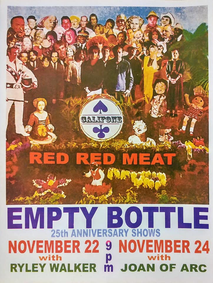 Red Red Meat 1/22/17 Chicago, Illinois rock poster by Steve Walters of Screwball Press