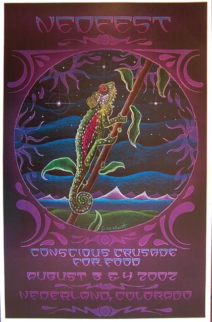 Conscious Alliance Nedfest 8/3-4/2002 Nederland, Colorado rock poster by Michael Everett